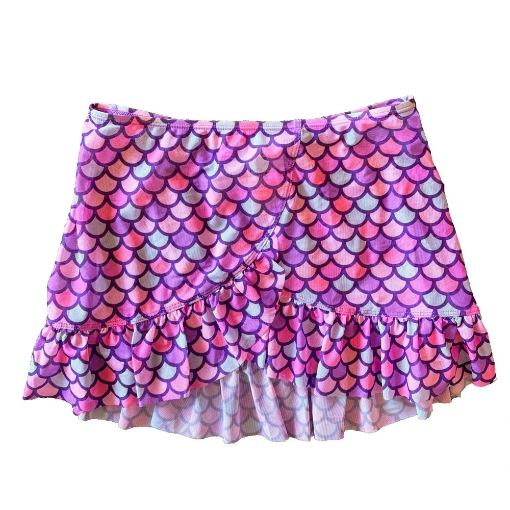 Target Cat & Jack Pink Purple Mermaid Mesh Swim Skirt Coverup Small 6/7 NWT NEW